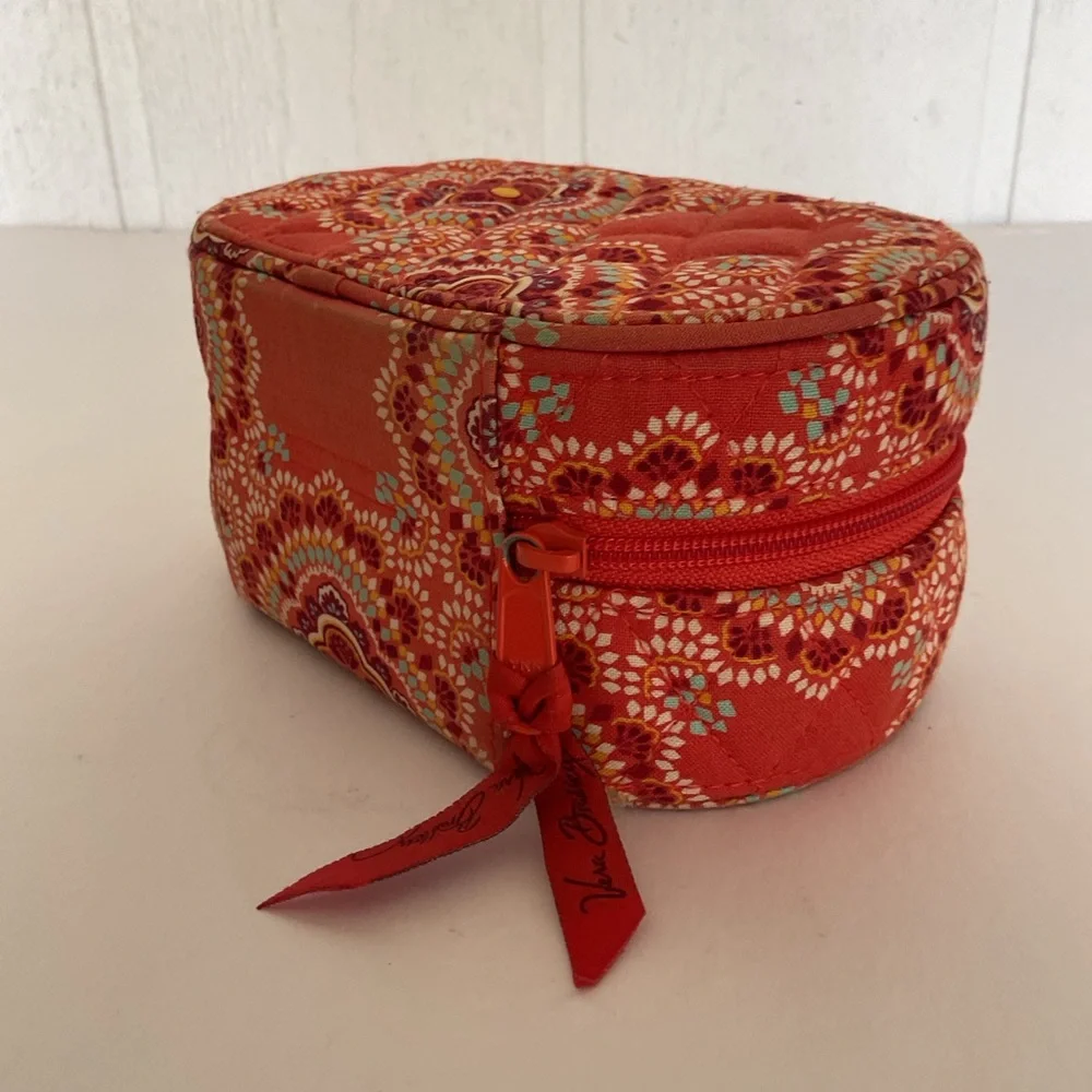 Retired Vera Bradley Coral Travel Jewelry box Case